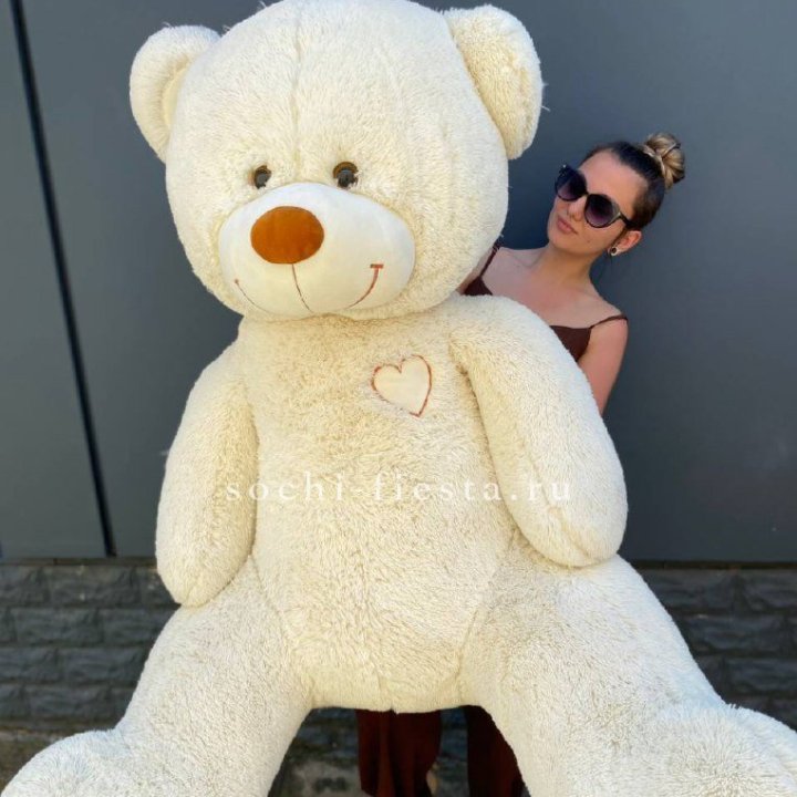 Белый плюшевый мишка большой в Самаре
