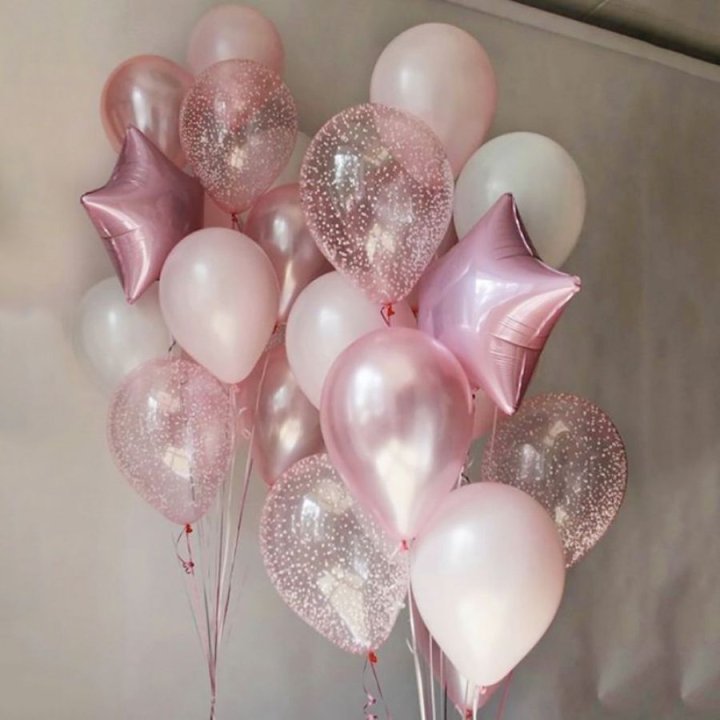 Фонтаны шаров "Розовый" в Самаре