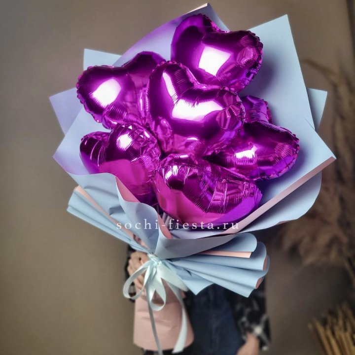 Букет из шаров сердец  в Самаре