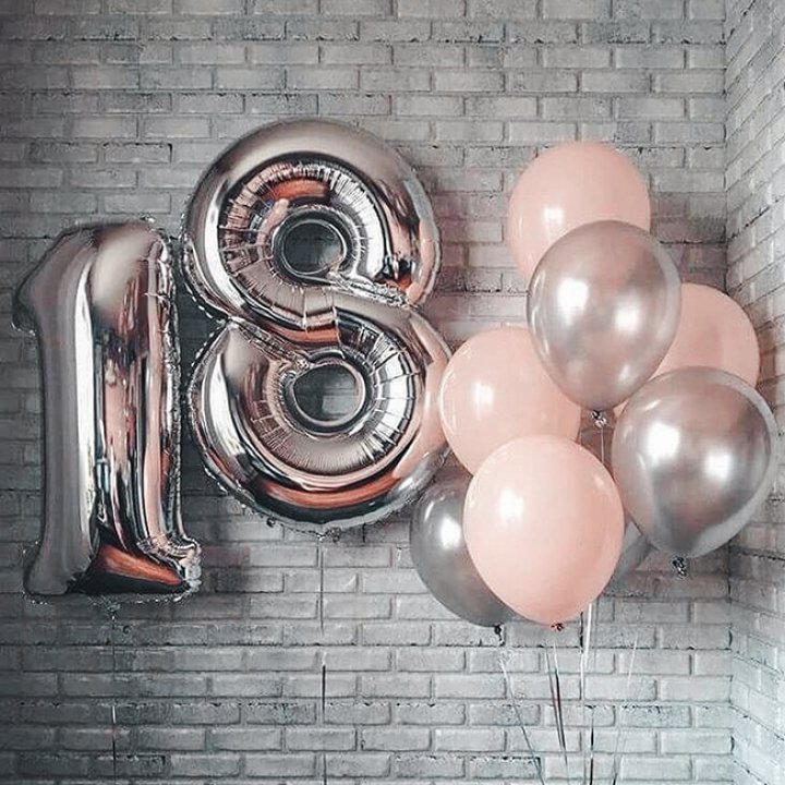 Фольгированный шар Серебряная Цифра в Самаре