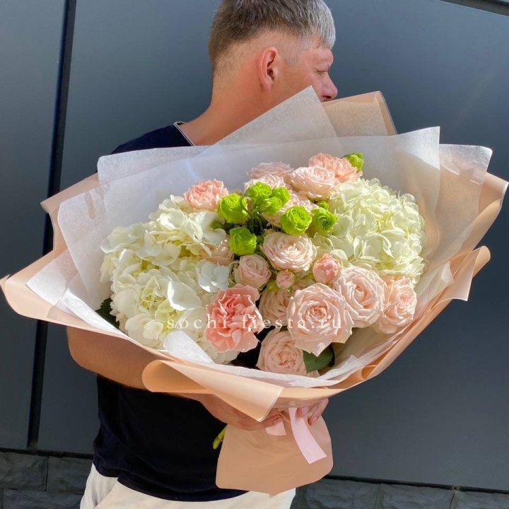 Авторский букет "Нежный крем" в Самаре