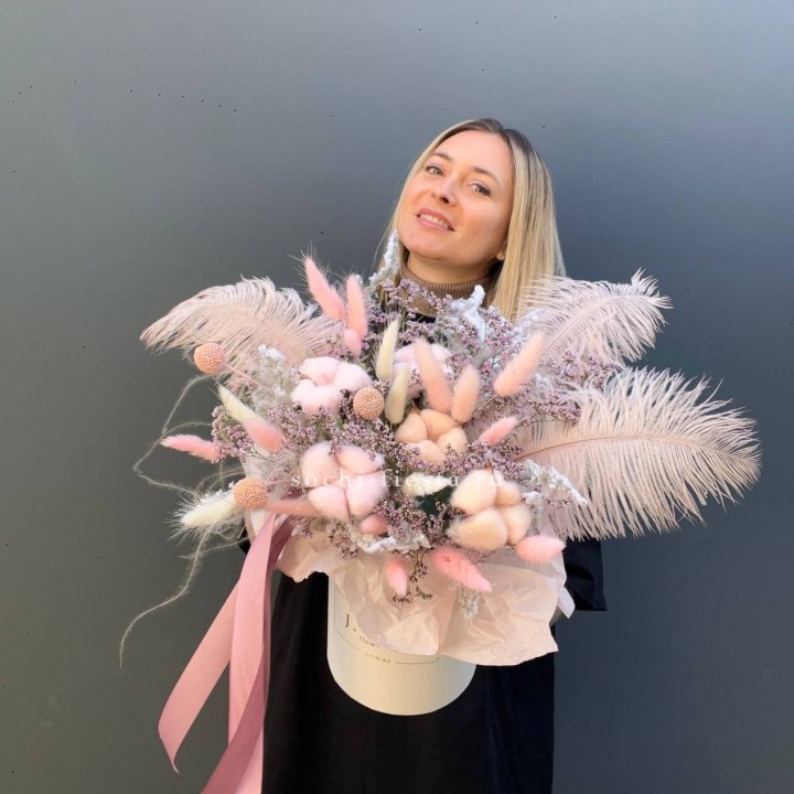 Авторский бокс с сухоцветами в Самаре