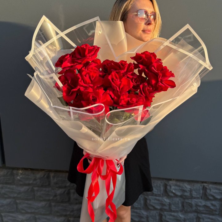  Букет  высоких роз 15 шт в Самаре