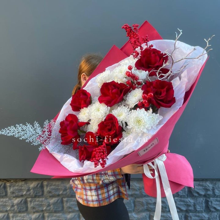 Букет "Яркая зима" в Самаре