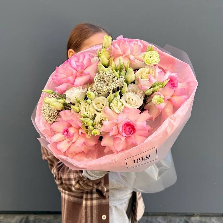 Букет "Розы с эустомой" в Самаре