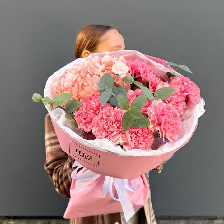 Дуо диантусы и гортензия в Самаре