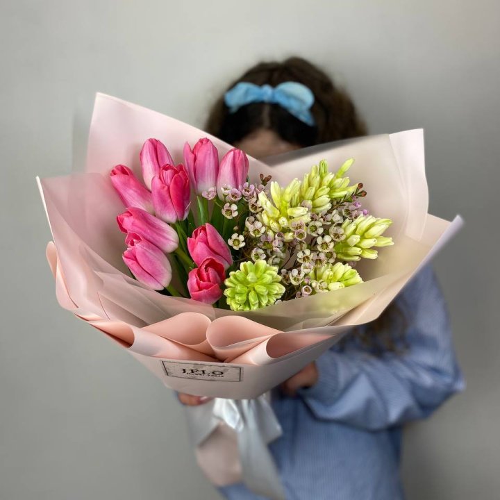  Дуо тюльпаны и гиацинты в Самаре