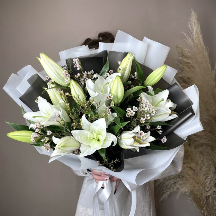 Букет лилий Снежная королева в Самаре