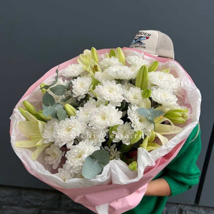  Букет  хризантемы и лилии в Самаре