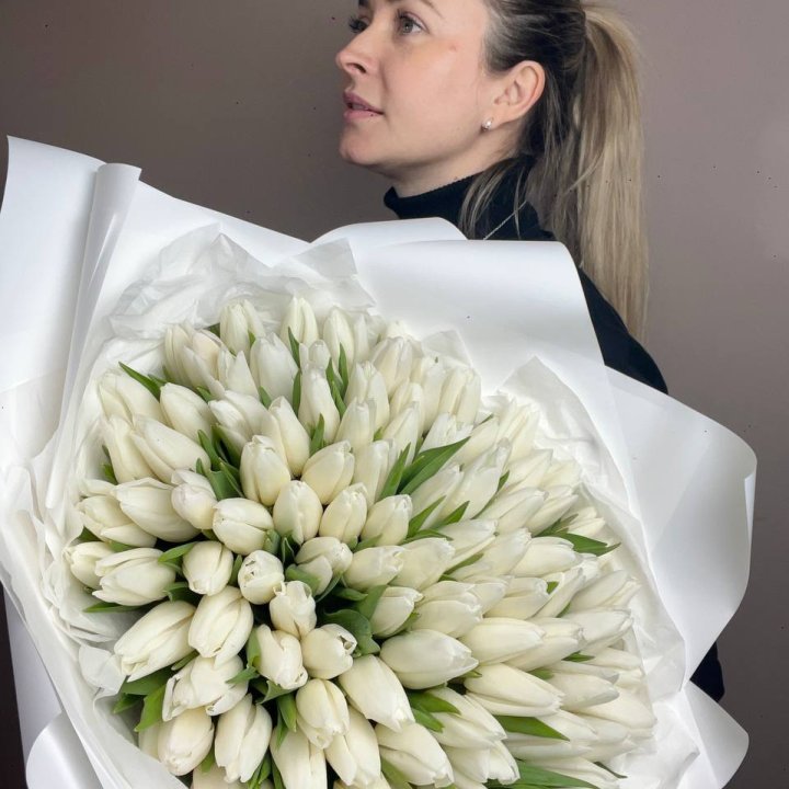 101 белый тюльпан №2 в Самаре