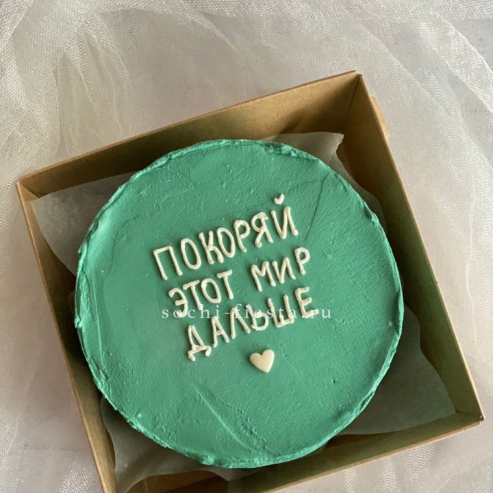 Бенто-торт "Покоряй этот мир" в Самаре