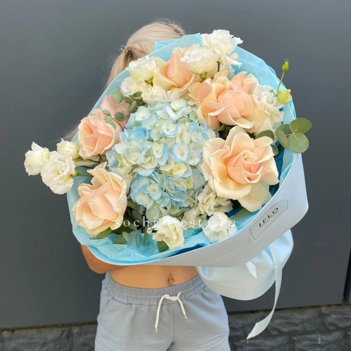 Сборный букет "Голубой закат" в Самаре