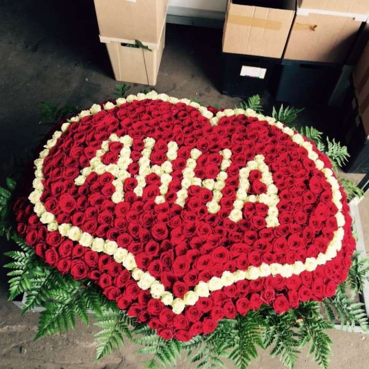 555 роз с именем в Самаре