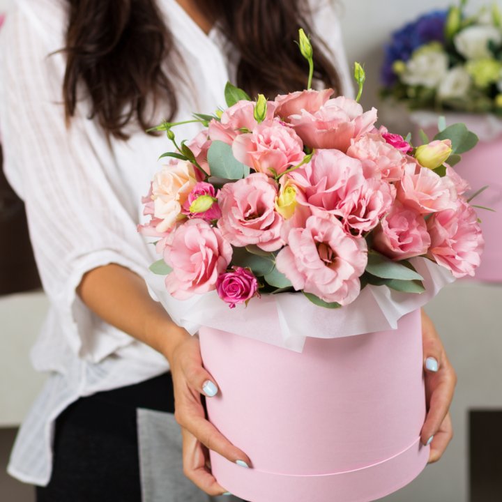 Эустома в шляпной коробке в Самаре