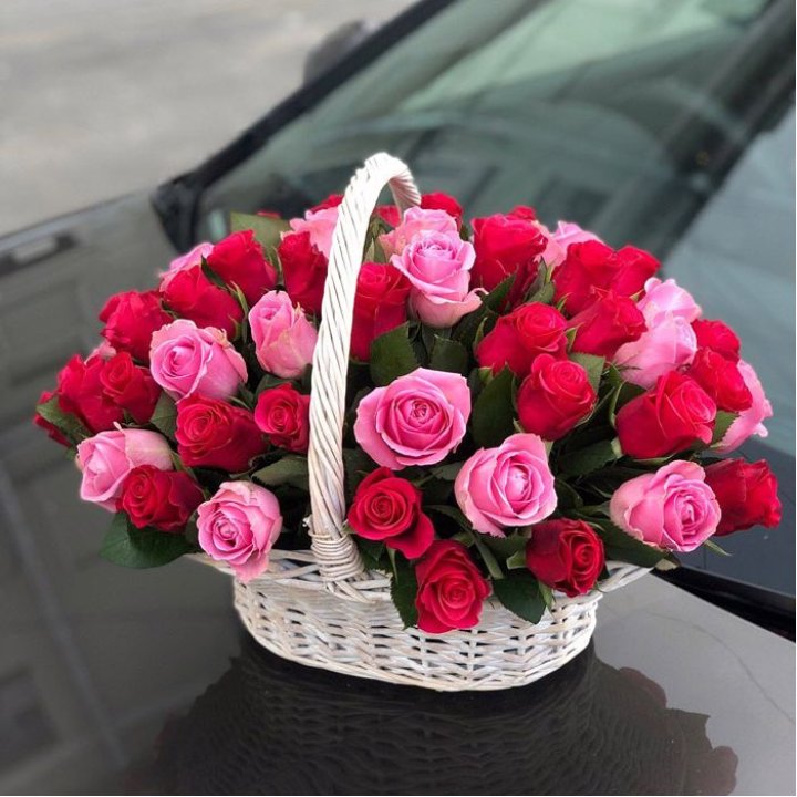Корзина с розами  в Самаре