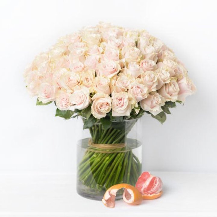 101 кремовая роза в Самаре