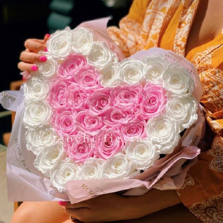 Бокс сердце с розами №2 в Самаре