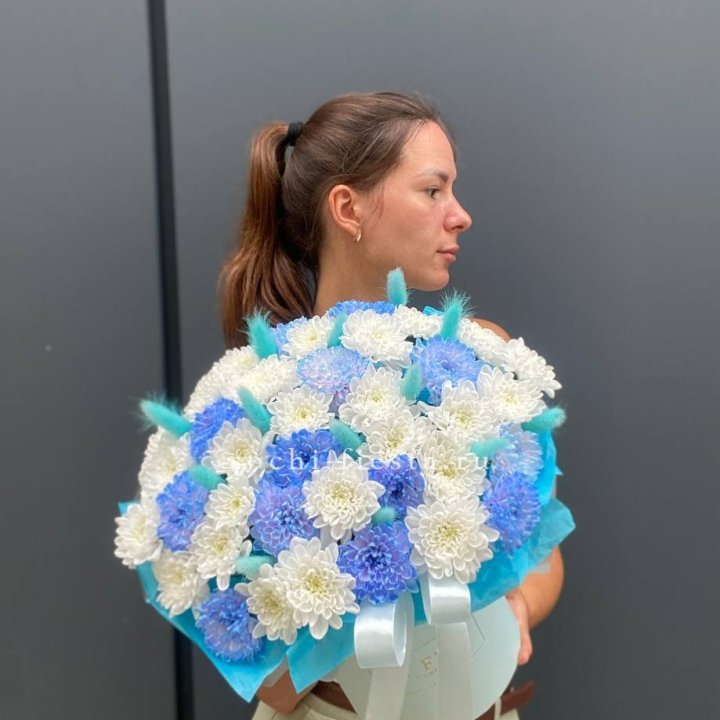  Коробочка  хризантем и лагуруса в Самаре