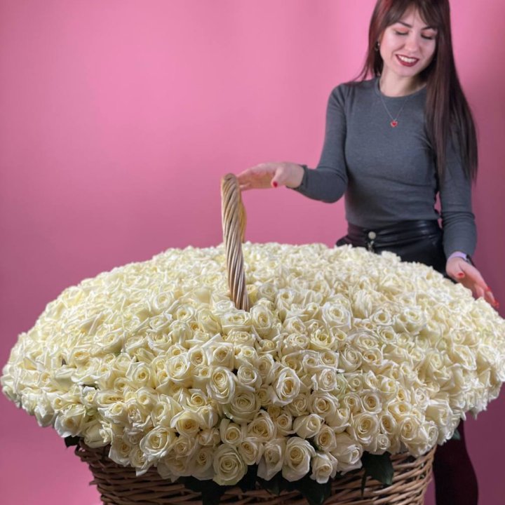 1001 белая роза в Самаре