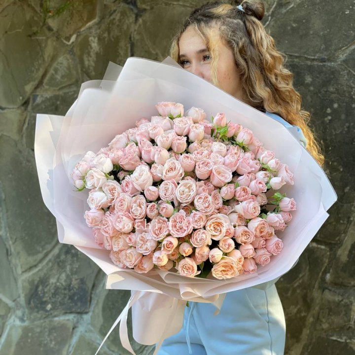 45 роза бомбастик Крем в Самаре