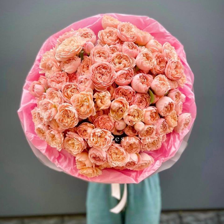 Букет кустовых пионовидных роз Джульетта "Принцесса" в Самаре