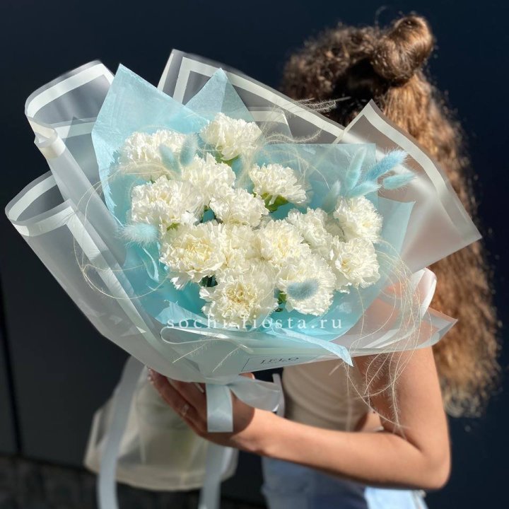 Воздушный букет из диантусов  в Самаре