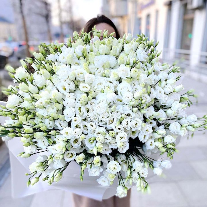 101 белая эустома в Самаре