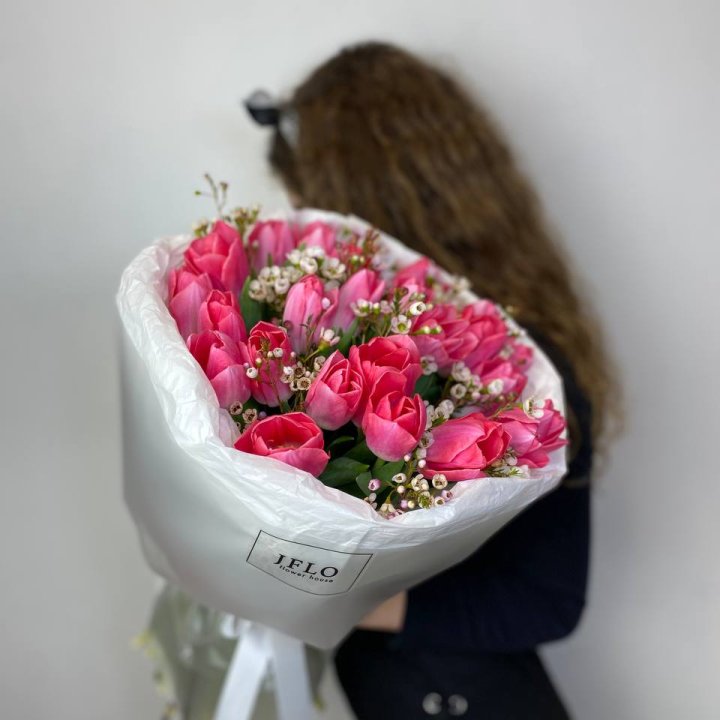 Дуо тюльпаны с хамелациумом в Самаре