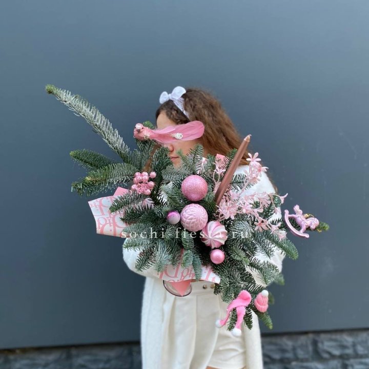 Композиция бокал розовый в Самаре