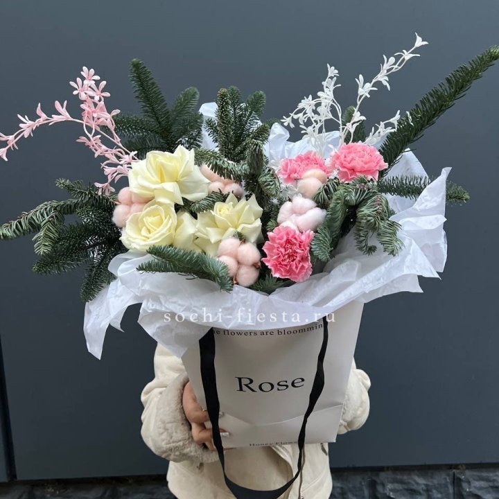 Цветочная сумка с нобилисом в Самаре