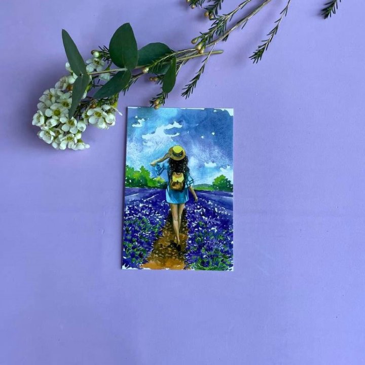 Открытка к букету "Цветочная дорога" в Самаре