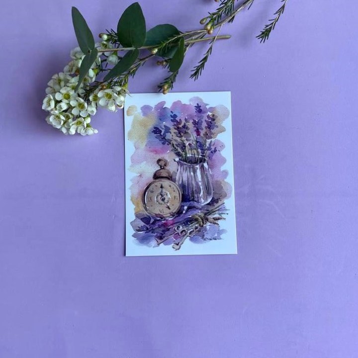 Открытка к букету "Часы" в Самаре