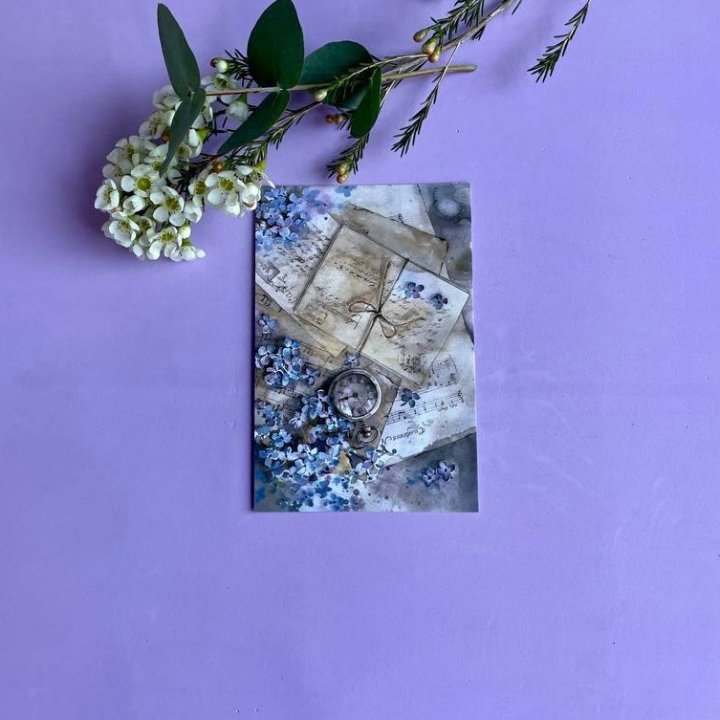 Открытка к букету "Время" в Самаре