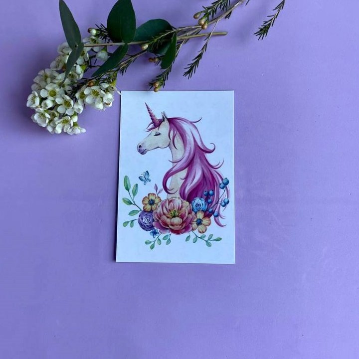 Открытка к букету "Единорог" в Самаре