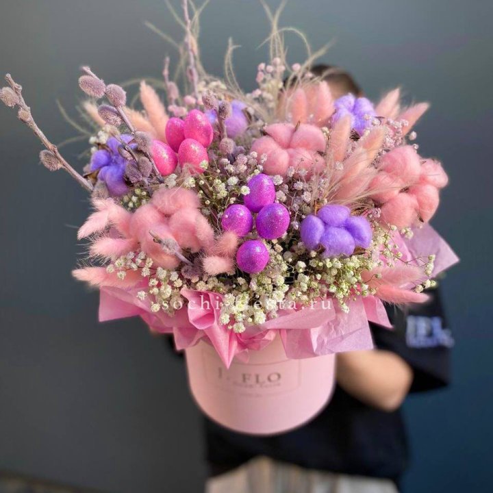 Сухоцветы в коробке  в Самаре