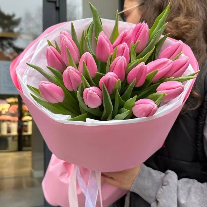  19 розовых тюльпанов в Самаре