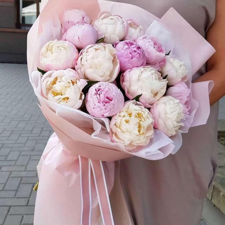 Букет пионов "Маршмелоу" в Самаре