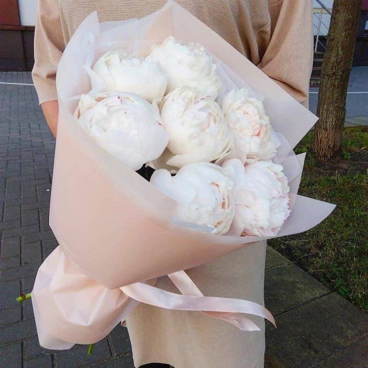 Букет белых пионов в Самаре