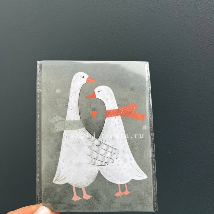 Открытка к букету "Гуси” в Самаре