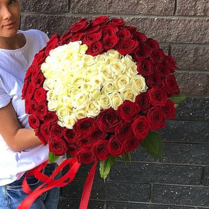 101 роза "Сердце" в Самаре