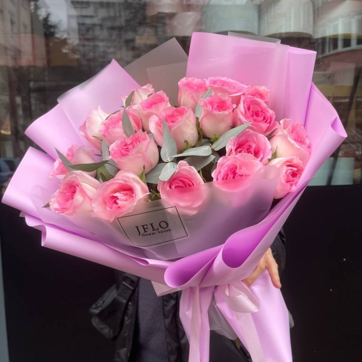  19 розовых роз в Самаре