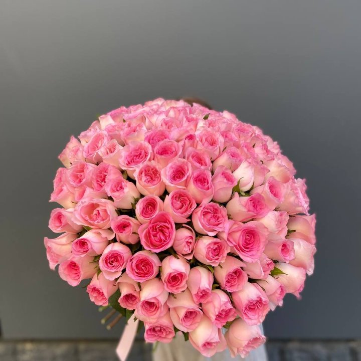 101 розовая роза в Самаре