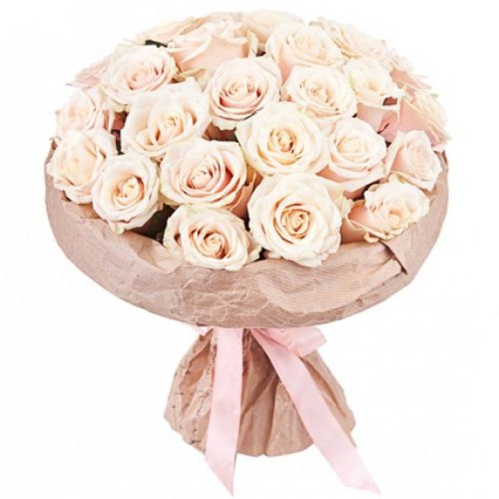 25 кремовых роз "Craft" в Самаре