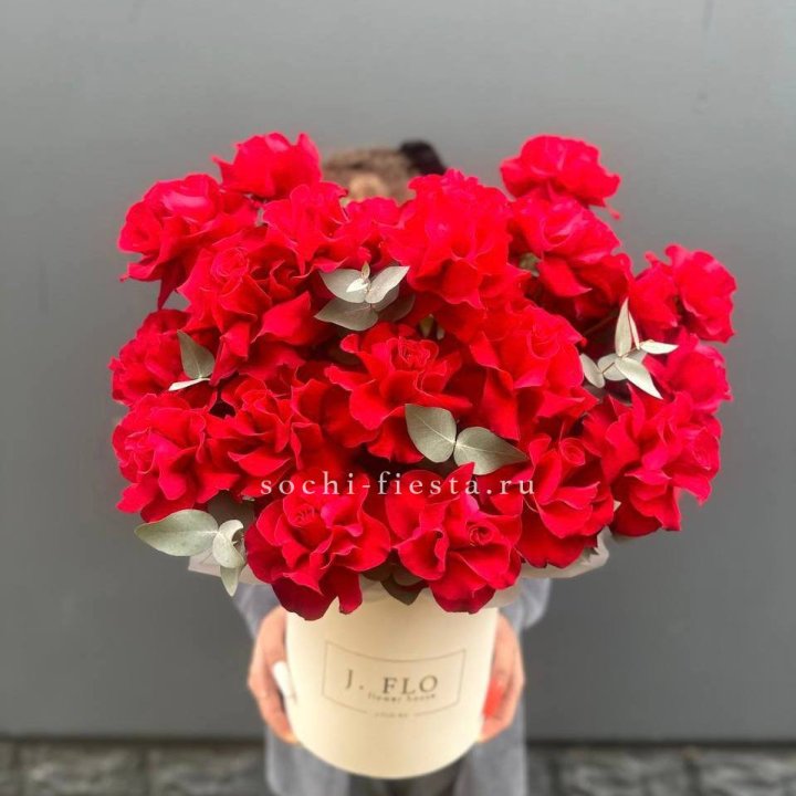 35 Французских роз в боксе в Самаре