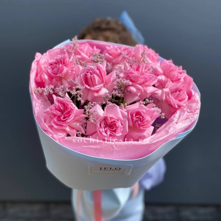 Букет французских розовых роз  в Самаре