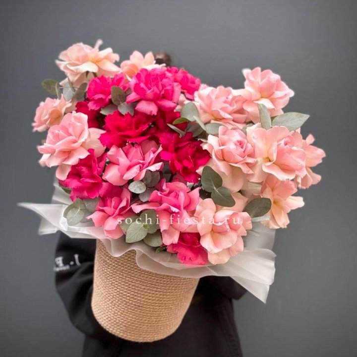 23 Французские розы Микс в боксе в Самаре