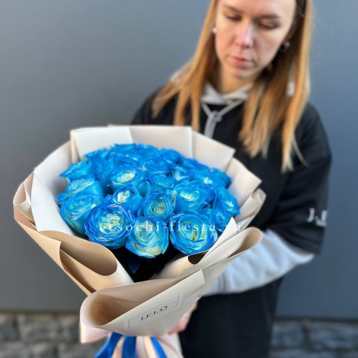 Букет синих роз блю логан в Самаре