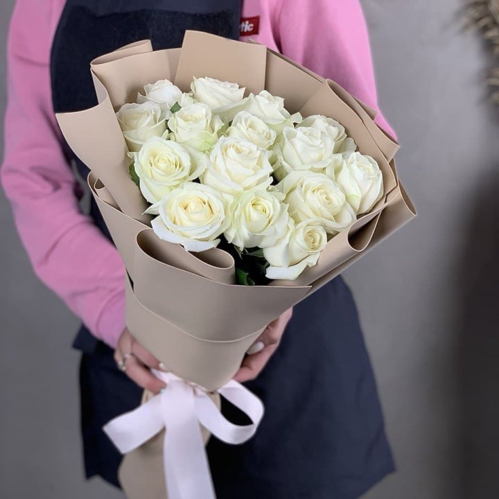 15 белых роз миракли в Самаре