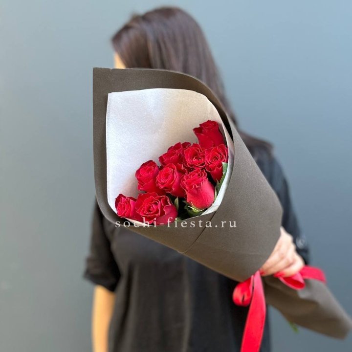 9 красных роз в фоамиране в Самаре