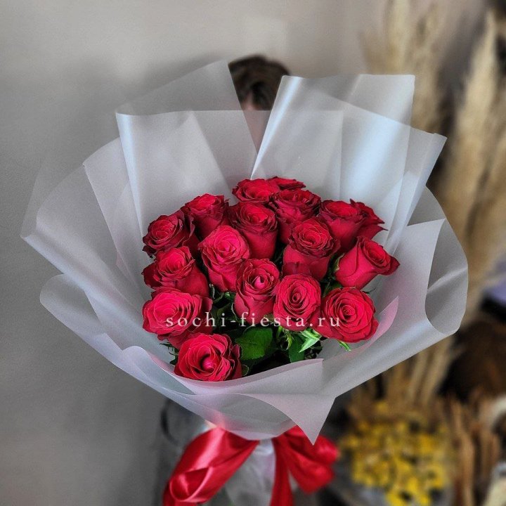17 красных роз "Нет времени ждать" в Самаре